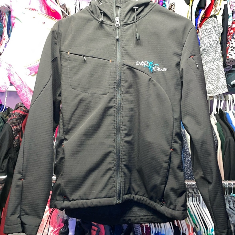 Coal Harbour D & R Dance Black jacket lots of zipper pockets Dance Mom size XS